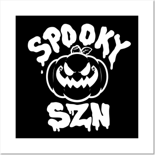 Spooky SZN - White Posters and Art